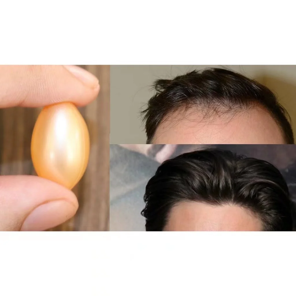 60pcs Natural Argan Oil Capsule Soft Gel Hair Care Growth Oil Serum