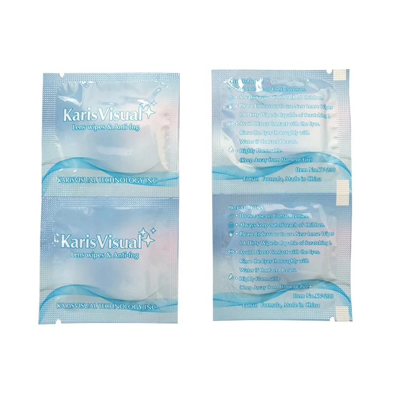 Lens Wet Wipes Mobile Phone Screen Wipes With Alcohol Disinfecting OEM Single Pack Portable Glasses Wipes Anti-fog