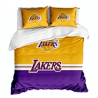 3D Digital Printing Basketball Football Sport Design Lakers Bed Sheet Duvet Cover Set With Pillowcase Bedding Sets