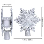 Star Ourwarm Snowflake Shaped Glitter Lighted Sliver Snow LED Star Decoration Christmas Tree Topper