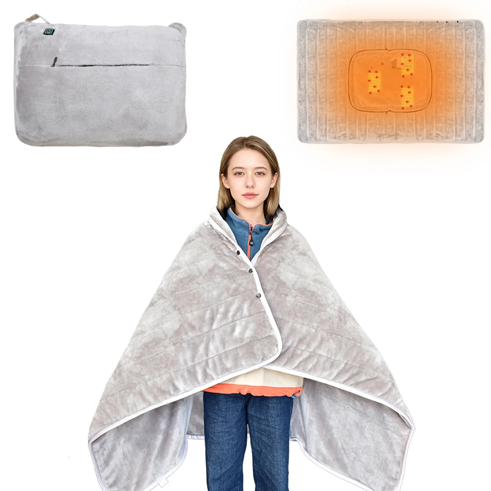 Electric Heated Shawl Blanket, DC 12V, Polyester - detail 20