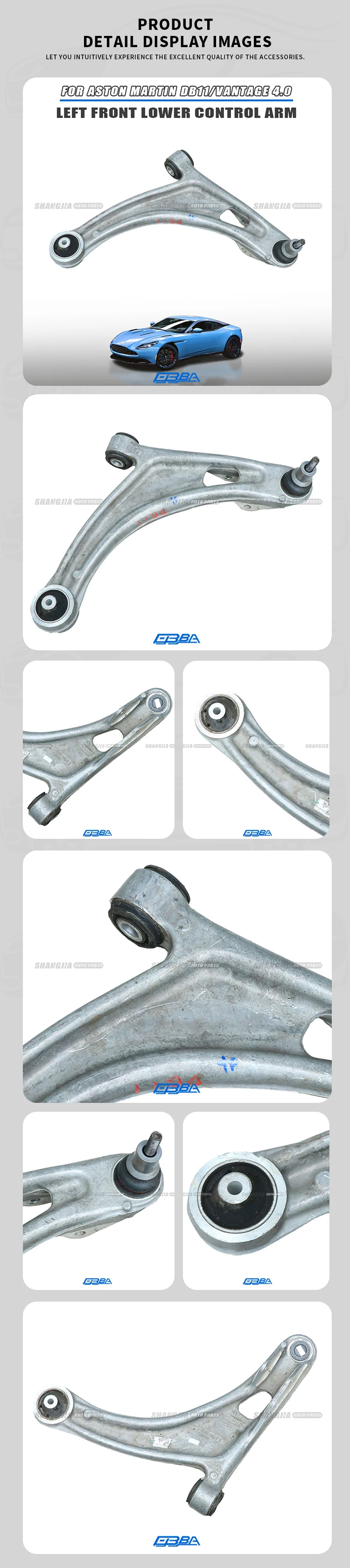 High Quality Suspension KY633A053AC Aluminium Left Front Lower Control Arm For Aston Martin DB11 VT4.0 Coupe Volante Swing Arm manufacture