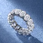 Cz Round Ring Round Elegant Silver Jewelry 925 Women Charming CZ Round Engagement Ring Band Wedding Jewelry