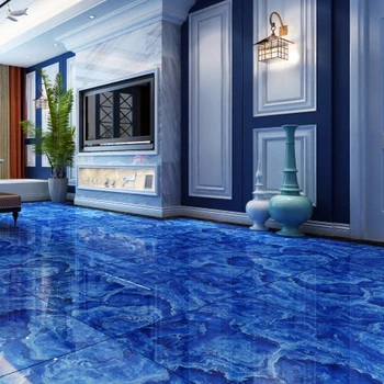 foshan tile glazed 800x800 dark blue marble porcelain tiles floor tile 6 faces