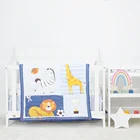 Bedding Comfortable Cotton Fabric Nursery Crib Bedding Set Animals Design For Baby Boys