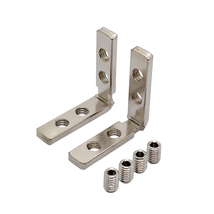 2040 Carbon Steel Corner groove Connector Aluminum Profile L-shaped Internal Connection Profile Angle Fixing Accessory details