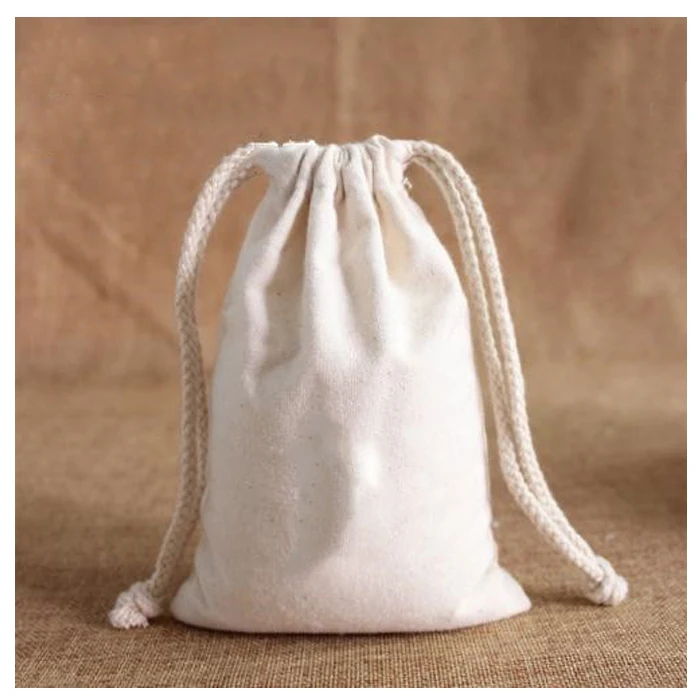 Custom promotional mini small drawstring bags printed cotton draw string bags for shoes