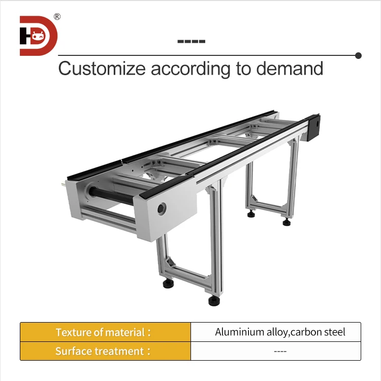 PTS1/H Sheet Based Belt Conveyor Line Body Black Flat Belt Anti-static Assembly Line Tray Conveyor Customization supplier