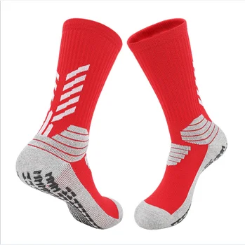 custom logo scrunch sport anti slip nylon crew men soccer football grip socks