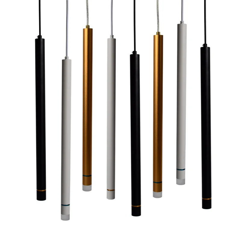 Suspension Long Tube light Kitchen Dining Room Shop Bar Cylinder Pendant Lamp