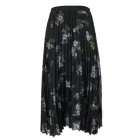 Skirt 2021 Sprint/Summer Women Floral Print Pleated Skirt Elastic Waist Mid-Length Casual Skirt