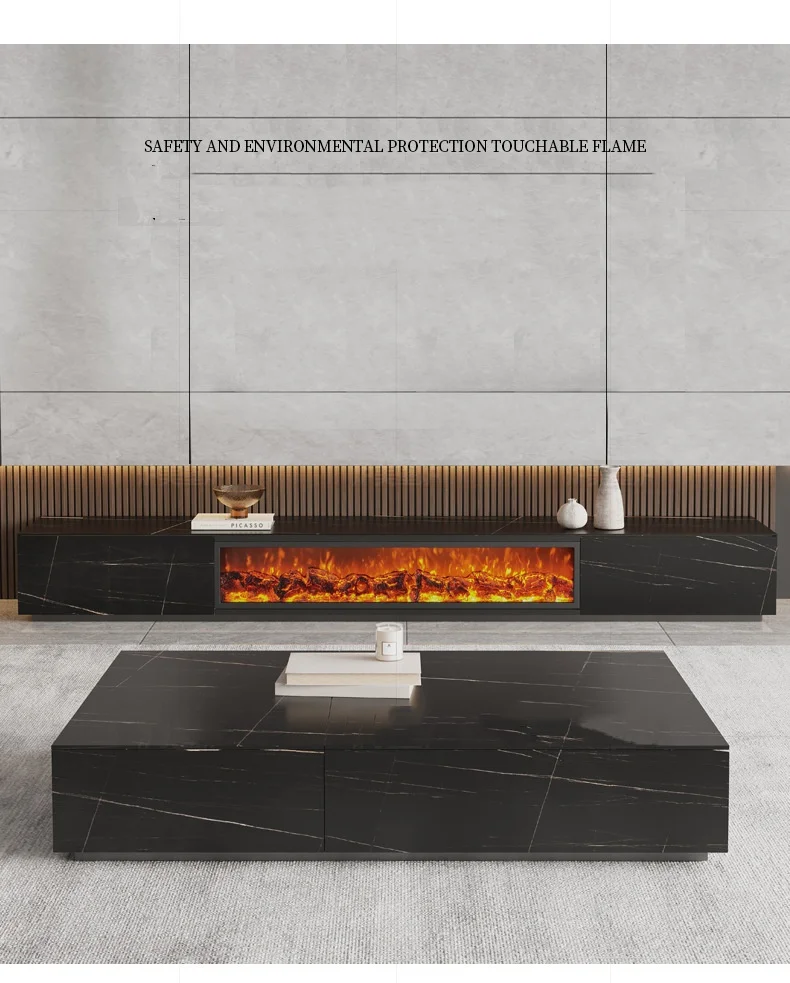 Electric Fireplace, LED, Wood - detail 2