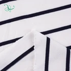 Fabric Cotton And Polyester Fabric TC Polyester Cotton Spandex Yarn Dyed Stripe Jersey Pique Fabric For T Shirt