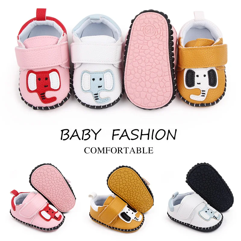 Cartoon Elephant Rubber Soled Infants Non-slip Toddler Shoes Wear-resistant Baby Walking Shoes manufacture