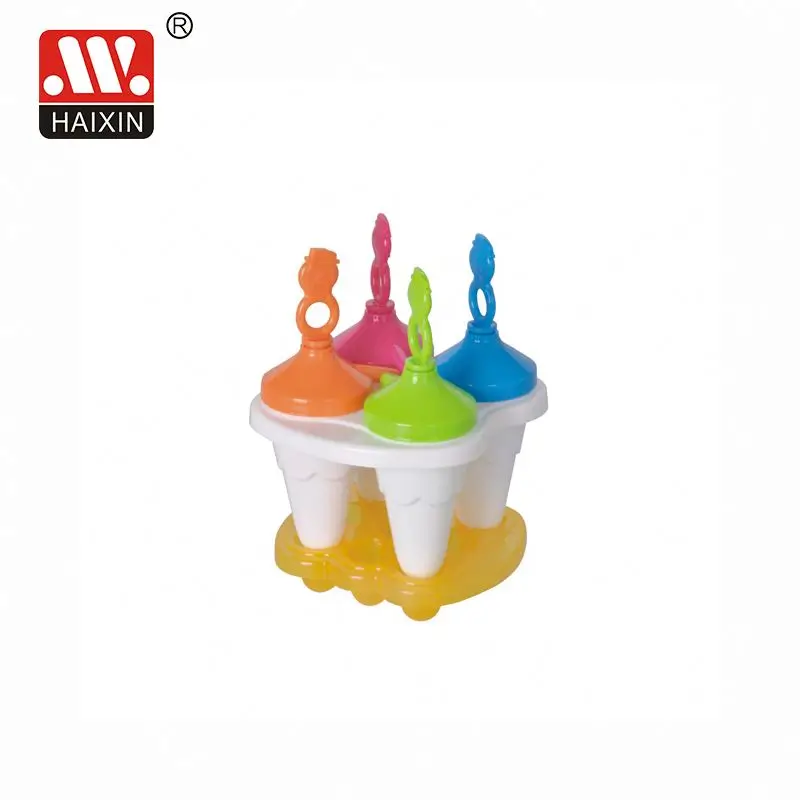 Plastic Ice Lolly Maker set of 4pcs with tray