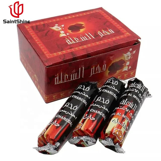 Premium Round Hookah Charcoal Less Ash Incense Charcoal Tablets For Incense Quick Lighting Charcoal