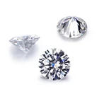 Starsgem High Quality Exquisite Jewelry 1 Carat White Round Bright Cut Morsonite Naked Stone Flashing