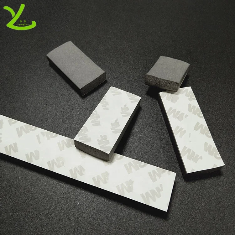 Custom Square Section 94v0 Silicone Rubber Self Adhesive Sponge Seal