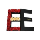 Gift Valentine's Day Unique Design Custom Letter Shape Flower Gift Rose Box For Gift For Flower