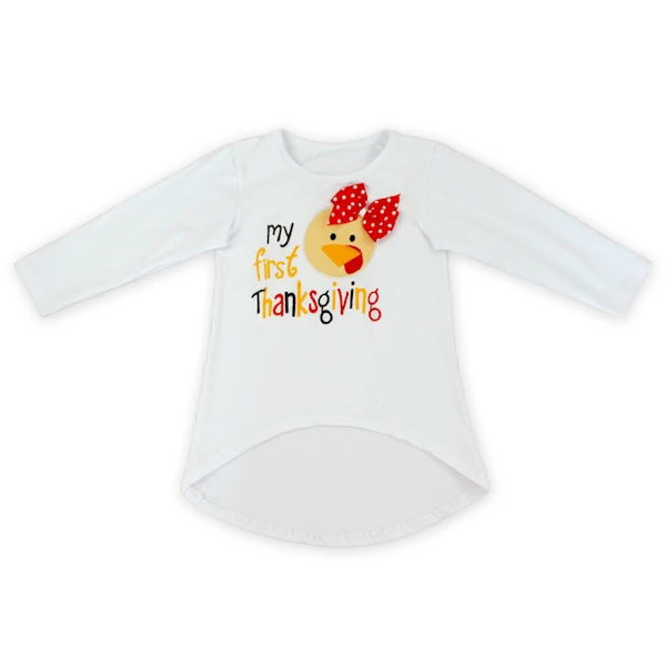 Customized Kids Clothing T-shirt Baby Toddlers Long Sleeve Tops Cotton/Milk Silk Tee Cute Tops for Girls