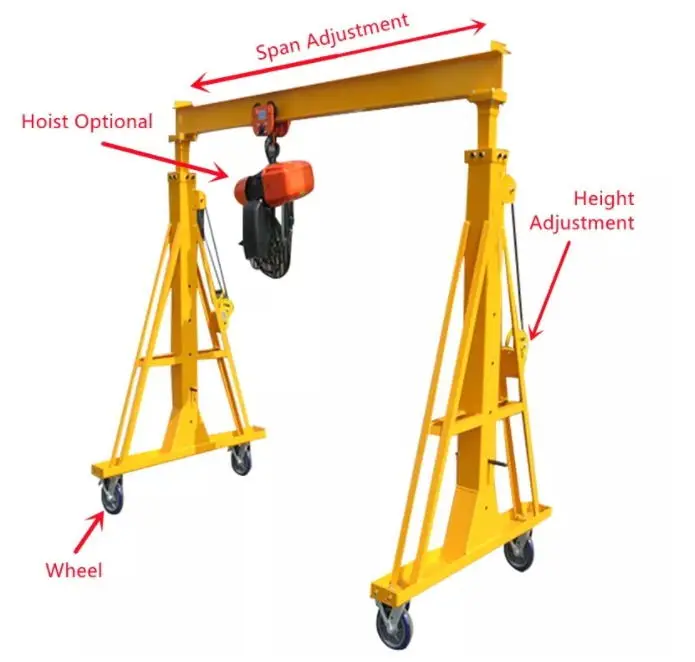 Workshop Engine Lift Frame Electric Portable Mini Small Gantry Crane