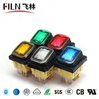 Rocker Switch On Off On Waterproof 24v 12v 220v Red Yellow Blue Led Kcd4 Rocker Switch