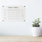 Wall APEX Acrylic Wall Planner Family Cooking Menu Acrylic Dry Erase Planner With Markers