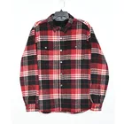 MENS SHIRT IN HEAVY WOVEN POLY WOOL FLANNEL AND LINED UP WITH SOFT SHERPA ODM CUSTOMIZED