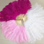 Single Player Cheap White Ostrich Feather Fans
