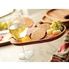 Plate Tray Plate Wood Hot Sale Luxury Wooden Plate Dinner Cup Tray Set Round For Restaurant