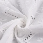 Embroidery Floral Fabric Cotton Embroidery Fabric Luxury Quality French Cotton Embroidery Dress Woven Floral Fabric Eyelet