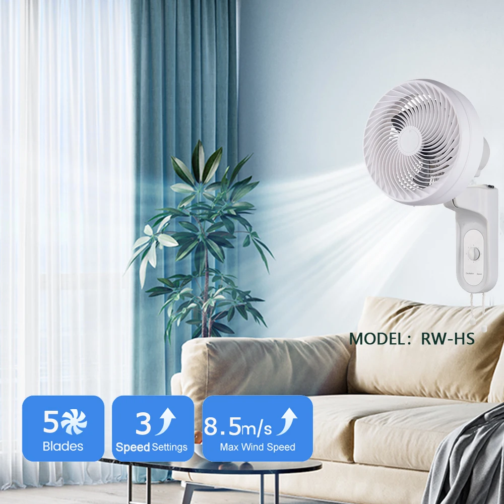 Wall Mounted Hanging Fan, 90w, Electric, Plastic - detail 8