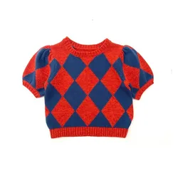 2023 New arrival Cute Knitted spring summer organic Cotton jacquard Baby Infant Clothes Kids Boys Girls Sweaters