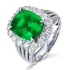Ring Ring Wholesale New 5 Carat Natural Emerald Ring Female Plated 18K Gold Diamond Simulation Adjustable Ring