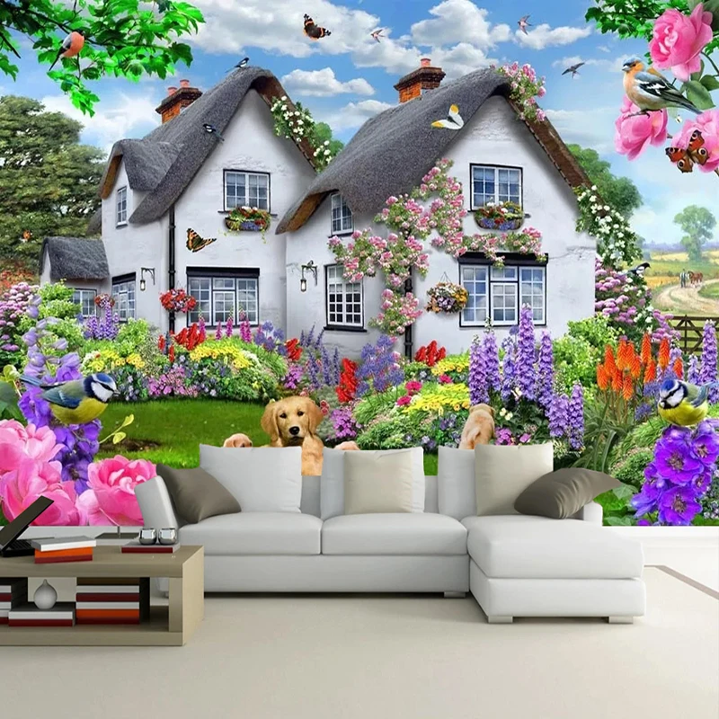 3d Beautiful House Garden Dog Nature Landscape Poster Wall Decor Painting  Children Room Bedroom Background Photo Wallpaper Mural - Buy Wallpaper  Photo Hd,Wallpaper Hd Nature,New Wallpaper Hd Product on 