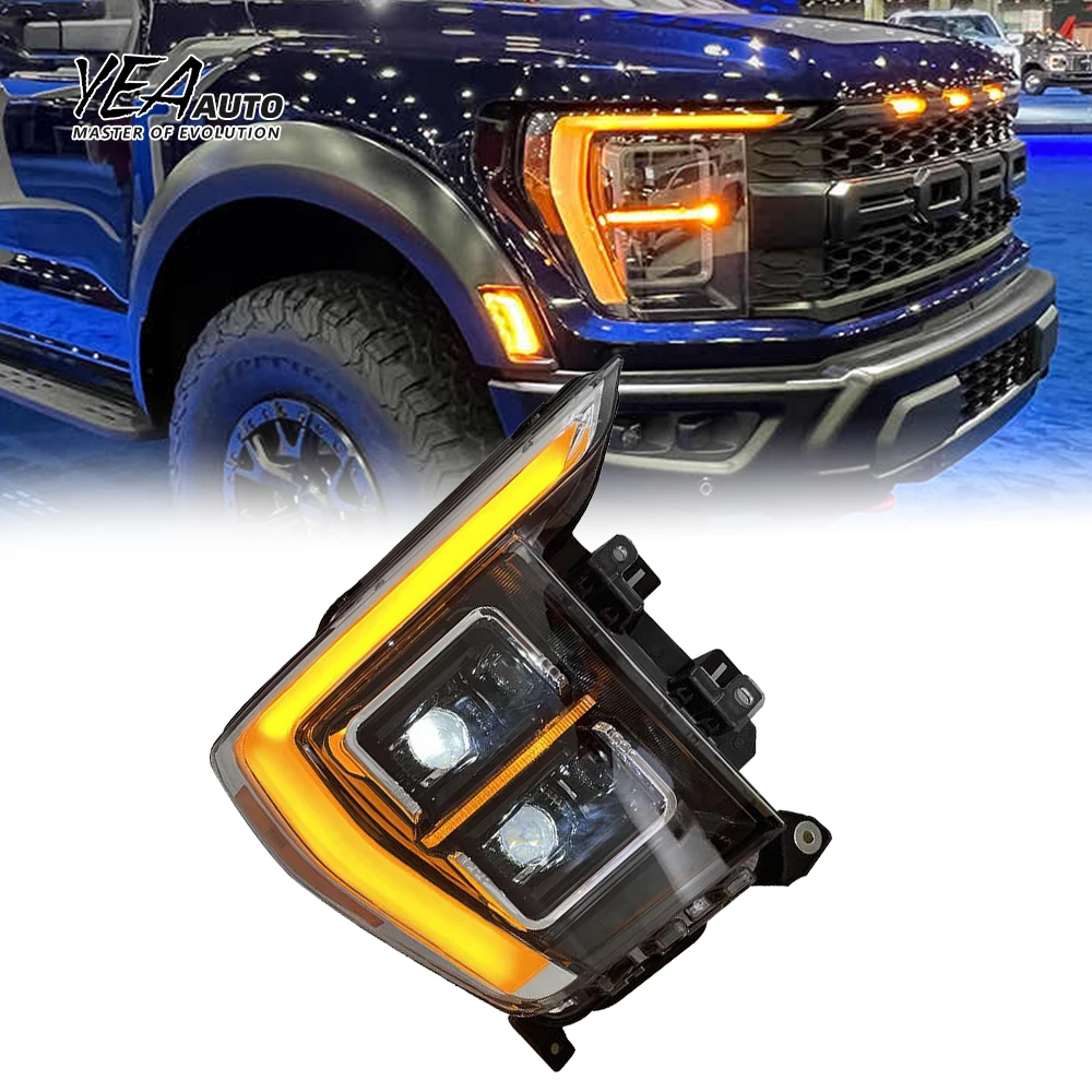 product headlight head light led lens headlights head lamp for ford f150 f 150 f 150 headlamp pick up 2022 2023 plug and play839-4