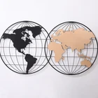 Large Art Wall Decor Large Retro Antique Industrial Wall Hanging Metal Art Home Wall World Map Decor