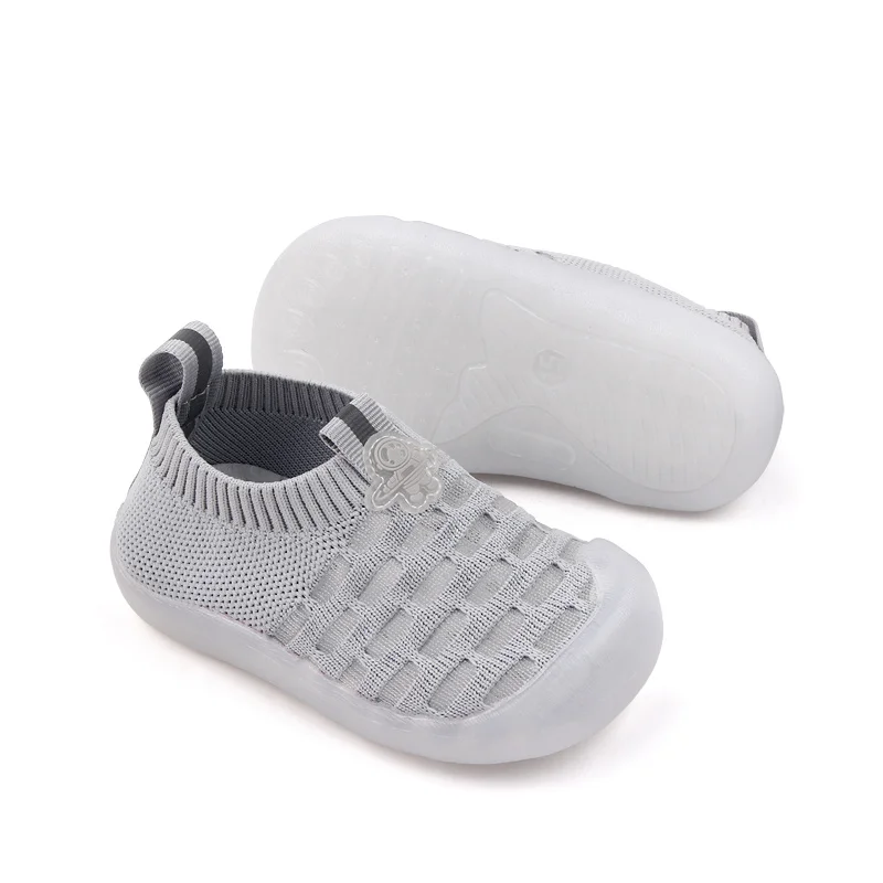 Spring and Summer Solid Color Mesh Surface Breathable Children Soft Soled Toddler Floor Shoes supplier