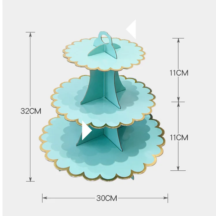 Birthday Disposable Paper Cake Stand Birthday Cake Supply Color Cake