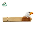 Ship Animal Ready To Ship Handmade Pine Carving Animal Kids Toys Gift Set Wood Train Whistle