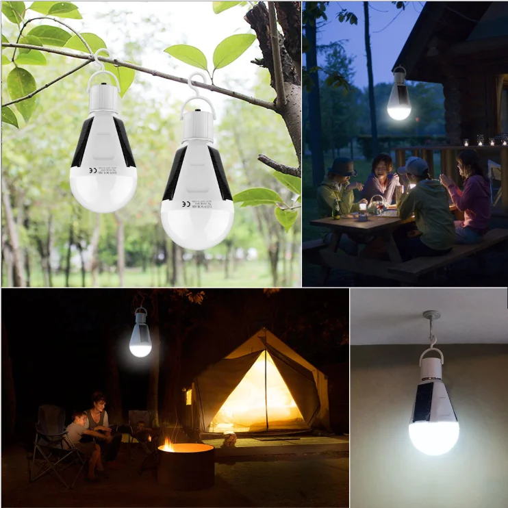 Solar emergency bulb LED outdoor integrated solar bulb night market stalls low carbon lighting charging lamp