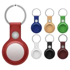 2021 New Arrival Anti-Lost Keychain Ring Protective Case AirTag Case Genuine Leather Cover Case For Apple AirTags