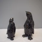 Ornaments RIAKEO Home Ornaments Craft Resin Penguin With Shell Piece Gift Craft