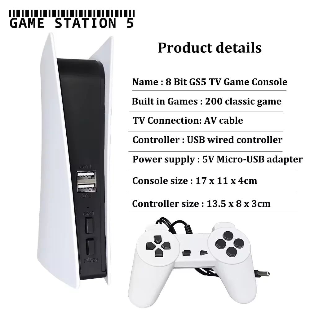 GS5 Pro Game Station 64 Bit Retro TV Video Game Console Built in 15000 Games HD output Classic gaming console for PS1/NES