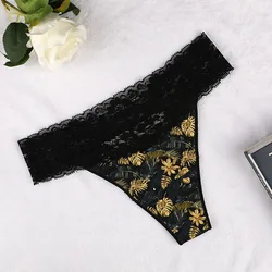 Women's Lace Panties Invisible Knit Sexy Lace Low Waist Thong Breathable Ultra Shorts Wholesale