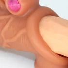 Penis Sleeve Realistic Dildo Sleeve Flexible Soft Realistic Dildo Penis Sleeve For Men Dildo Enhancer Sex Toys