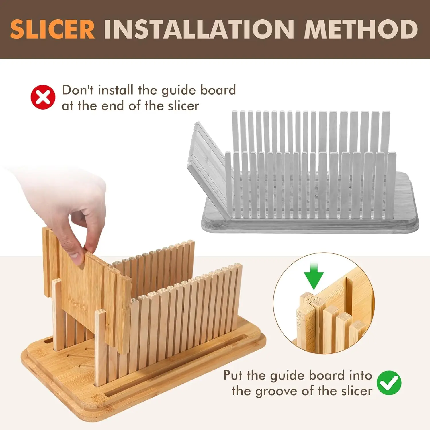 product bread slicer box black bamboo metal kitchen counter top 3 in 1 multi function storage container loaf slicing tray-3