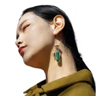 Earrings Gemstone Greenearrings China Designer Long Earrings With Crystals Gemstone Crystal Earrings