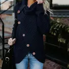 Sweater Large Quantity In Stock Women Cable Knitted Pullover Turtleneck Sweater