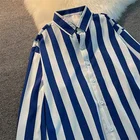 Women's Shirts Fashion Women's Stripe Shirts Office Lady Workwear Spring Summer Long Sleeve Tops